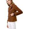 imageAllegra K Womens Notched Lapel Double Breasted Pea CoatDark Brown