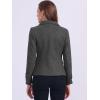 imageAllegra K Womens Notched Lapel Double Breasted Pea CoatDark Gray