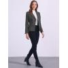 imageAllegra K Womens Notched Lapel Double Breasted Pea CoatDark Gray