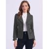 imageAllegra K Womens Notched Lapel Double Breasted Pea CoatDark Gray