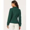 imageAllegra K Womens Notched Lapel Double Breasted Pea CoatDark Green