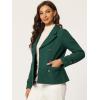 imageAllegra K Womens Notched Lapel Double Breasted Pea CoatDark Green