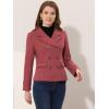 imageAllegra K Womens Notched Lapel Double Breasted Pea CoatDark Pink