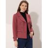 imageAllegra K Womens Notched Lapel Double Breasted Pea CoatDark Pink