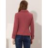 imageAllegra K Womens Notched Lapel Double Breasted Pea CoatDark Pink