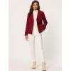 imageAllegra K Womens Notched Lapel Double Breasted Pea CoatDark Red