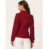 imageAllegra K Womens Notched Lapel Double Breasted Pea CoatDark Red