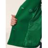 imageAllegra K Womens Notched Lapel Double Breasted Pea CoatGreen