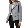 imageAllegra K Womens Notched Lapel Double Breasted Pea CoatGrey