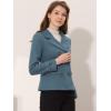 imageAllegra K Womens Notched Lapel Double Breasted Pea CoatGrey Blue