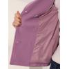 imageAllegra K Womens Notched Lapel Double Breasted Pea CoatGrey Purple