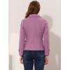 imageAllegra K Womens Notched Lapel Double Breasted Pea CoatGrey Purple