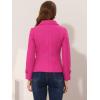 imageAllegra K Womens Notched Lapel Double Breasted Pea CoatHot Pink