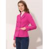 imageAllegra K Womens Notched Lapel Double Breasted Pea CoatHot Pink