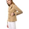imageAllegra K Womens Notched Lapel Double Breasted Pea CoatKhaki