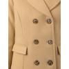 imageAllegra K Womens Notched Lapel Double Breasted Pea CoatKhaki