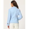 imageAllegra K Womens Notched Lapel Double Breasted Pea CoatLight Blue