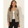 imageAllegra K Womens Notched Lapel Double Breasted Pea CoatLight Brown