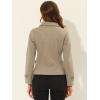 imageAllegra K Womens Notched Lapel Double Breasted Pea CoatLight Brown