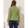 imageAllegra K Womens Notched Lapel Double Breasted Pea CoatPea Green