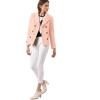 imageAllegra K Womens Notched Lapel Double Breasted Pea CoatPink