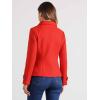 imageAllegra K Womens Notched Lapel Double Breasted Pea CoatRed