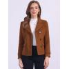 imageAllegra K Womens Notched Lapel Double Breasted Pea CoatReddish Brown