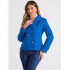 imageAllegra K Womens Notched Lapel Double Breasted Pea CoatRoyal Blue