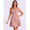 imageAllegra K Womens Party Sexy Dress Sleeveless Sweetheart Neck Cocktail Fit and Flare A Line Swing Tank Mini Dresses Small Pink