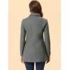 imageAllegra K Womens Peter Pan Collar Double Breasted Winter Long Trench Pea CoatDark Grey