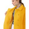imageAllegra K Womens Peter Pan Collar Double Breasted Winter Long Trench Pea CoatMustard Yellow