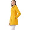 imageAllegra K Womens Peter Pan Collar Double Breasted Winter Long Trench Pea CoatMustard Yellow