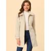 imageAllegra K Womens Peter Pan Collar Overcoat Winter Dressy Button Single Breasted Long CoatBeige
