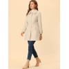 imageAllegra K Womens Peter Pan Collar Overcoat Winter Dressy Button Single Breasted Long CoatBeige