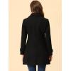 imageAllegra K Womens Peter Pan Collar Overcoat Winter Dressy Button Single Breasted Long CoatBlack