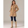 imageAllegra K Womens Peter Pan Collar Overcoat Winter Dressy Button Single Breasted Long CoatCamel