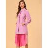 imageAllegra K Womens Peter Pan Collar Overcoat Winter Dressy Button Single Breasted Long CoatCharm Pink
