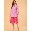 imageAllegra K Womens Peter Pan Collar Overcoat Winter Dressy Button Single Breasted Long CoatCharm Pink