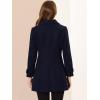 imageAllegra K Womens Peter Pan Collar Overcoat Winter Dressy Button Single Breasted Long CoatDark Blue