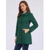 imageAllegra K Womens Peter Pan Collar Overcoat Winter Dressy Button Single Breasted Long CoatDark Green