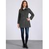 imageAllegra K Womens Peter Pan Collar Overcoat Winter Dressy Button Single Breasted Long CoatDark Grey