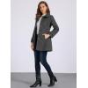 imageAllegra K Womens Peter Pan Collar Overcoat Winter Dressy Button Single Breasted Long CoatDark Grey