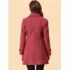 imageAllegra K Womens Peter Pan Collar Overcoat Winter Dressy Button Single Breasted Long CoatDull Red