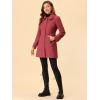 imageAllegra K Womens Peter Pan Collar Overcoat Winter Dressy Button Single Breasted Long CoatDull Red