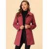 imageAllegra K Womens Peter Pan Collar Overcoat Winter Dressy Button Single Breasted Long CoatDull Red