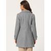 imageAllegra K Womens Peter Pan Collar Overcoat Winter Dressy Button Single Breasted Long CoatGrey