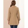 imageAllegra K Womens Peter Pan Collar Overcoat Winter Dressy Button Single Breasted Long CoatKhaki