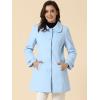 imageAllegra K Womens Peter Pan Collar Overcoat Winter Dressy Button Single Breasted Long CoatLight Blue