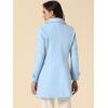 imageAllegra K Womens Peter Pan Collar Overcoat Winter Dressy Button Single Breasted Long CoatLight Blue
