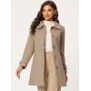 imageAllegra K Womens Peter Pan Collar Overcoat Winter Dressy Button Single Breasted Long CoatLight Brown